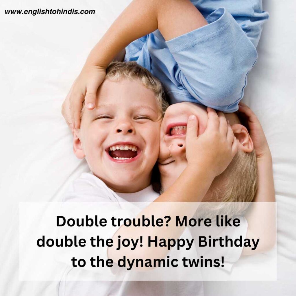 Heart touching Birthday Wishes for Twins