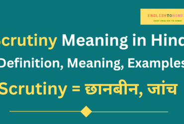 Scrutiny Meaning in Hindi