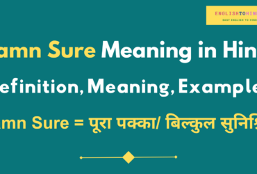 Damn Sure Meaning in Hindi