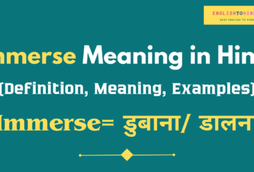 Immerse Meaning in Hindi