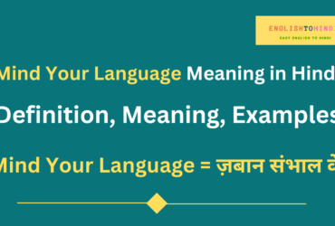 Mind Your Language Meaning in Hindi