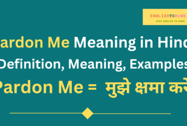 Pardon Me Meaning in Hindi