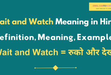 Wait and Watch Meaning in Hindi
