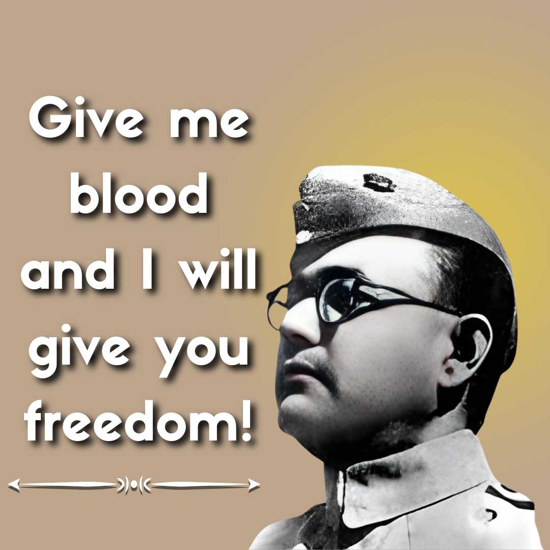 Top 105+ Subhash Chandra Bose Quotes in Hindi | Netaji Quotes Images 2024