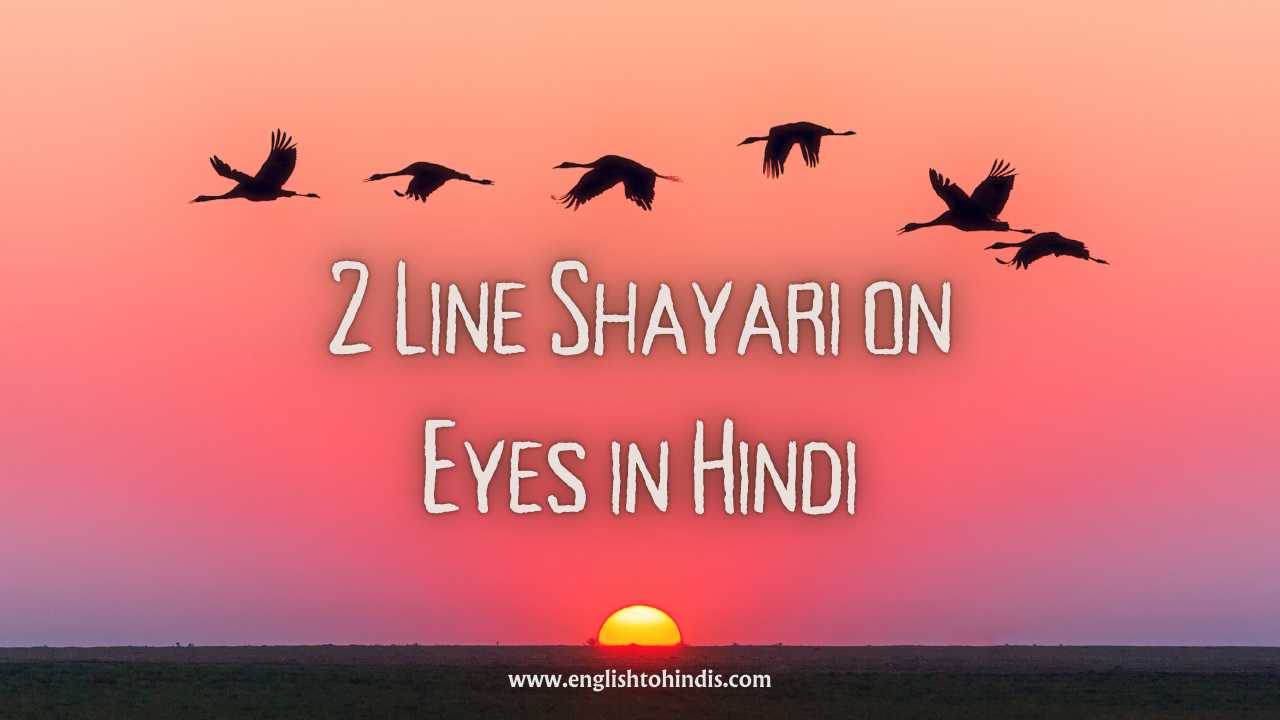 2 Line Shayari on Eyes in Hindi